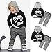 Orangeskycn Long Sleeve Hoodie, Toddler Kids Baby Girls Boys Dinosaur Bones Clothes Set Hooded Tops+Pants Outfit by (24M, Black)