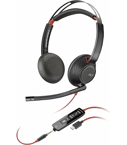 Plantronics Blackwire 5220 USB-A Wired On Ear Headset