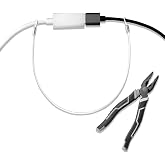 Ciyebst Cable Tethers 10 Pack with Crimping Tool (12 Inches, White Color), Adjustable Security Cable Look, Universal DIY Adapter Tethering Ties Kit for Computer Cord, Pre-Assembled, Tamper-Resistant
