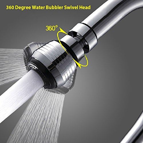 360 Degree Water Bubbler Swivel Head Saving Tap Faucet Aerator Connector Diffuser Nozzle Filter Mesh Adapter