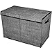 Toy Chest and Storage Box | House Organization Products | Toy Organizer Bins and Toy Bin Organizer for Tots Toys | Girls Toy Box or Boys Toy Box | Kids Room Storage or Living Room Storage (Dark Gray)