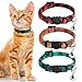 PUPTECK 2 Pack Adjustable Bowtie Small Dog Collar with Bell Charm (8-11