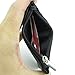 PU Leather Badge Wallet: Credential Holder Case with ID Window, 4 Credit Card Slots & Zipper Pocket - Black