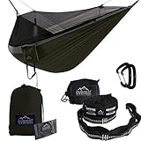 Everest Double Camping Hammock with Mosquito Net | Bug-Free Camping, Backpacking & Survival Outdoor Hammock Tent | Reversible, Integrated, Lightweight, Ripstop Nylon
