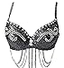 Night lions fashion Hallowmas Christmas Hand-made Sequin Beaded Party Lartin Belly Dance Bra Top