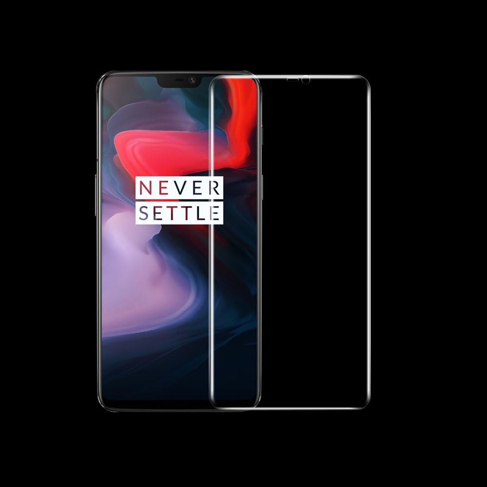 ONICO Screen Protector For Oneplus 6,Plastic HD Self-Healing Case-Friendly Curved Full Coverage Protection Bubble-Free Anti-Fingerprint Saver Film [2 Pack]