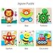 Wooden Toddler Puzzles, Montessori 6 Pack Animal Shape Jigsaw Puzzles for Child Kids Preschool Learning Educational Toys Gifts for 1 2 3 Year Old Boys Girls