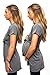 sofsy Soft-Touch Rayon Blend Tie Front Nursing & Maternity Fashion Top Charcoal Medium
