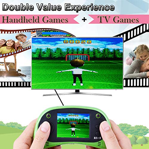 Beico Kids Handheld Games, Built in 260 Old Style Classic Video Retro Games Can Plug & Play on TV 2.5" Arcade Electronic Gaming System Birthday Present for Children (Green) - Thumbnail 3