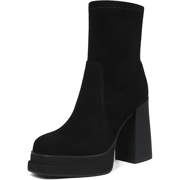 Amazon.com | DAISIQ Women's Black Winter Ankle-High Boots 98158-1