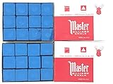 Made in the USA - 2 Boxes of Master Chalk - 24 Pieces for Pool Cues and Billiards Sticks Tips