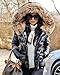 Roiii Women Winter Warm Down Jacket Thick Slim Flash Coat Down Outdoor Hood Parka Short Slim Jacket Black