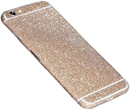 Gravydeals For iPhone 7 Plus 5.5 inch Case, Luxury Bling Sticker Decal Glitter Front &amp; Back Scratch Resistant Wrap Covered Skin - Champagne Gold