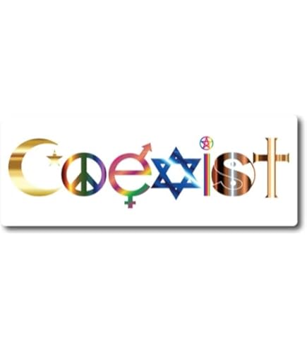 Coexist Auto Magnet Aufkleber 7,6x20,3cm - Friedenssymbol Für Auto, LKW & SUV