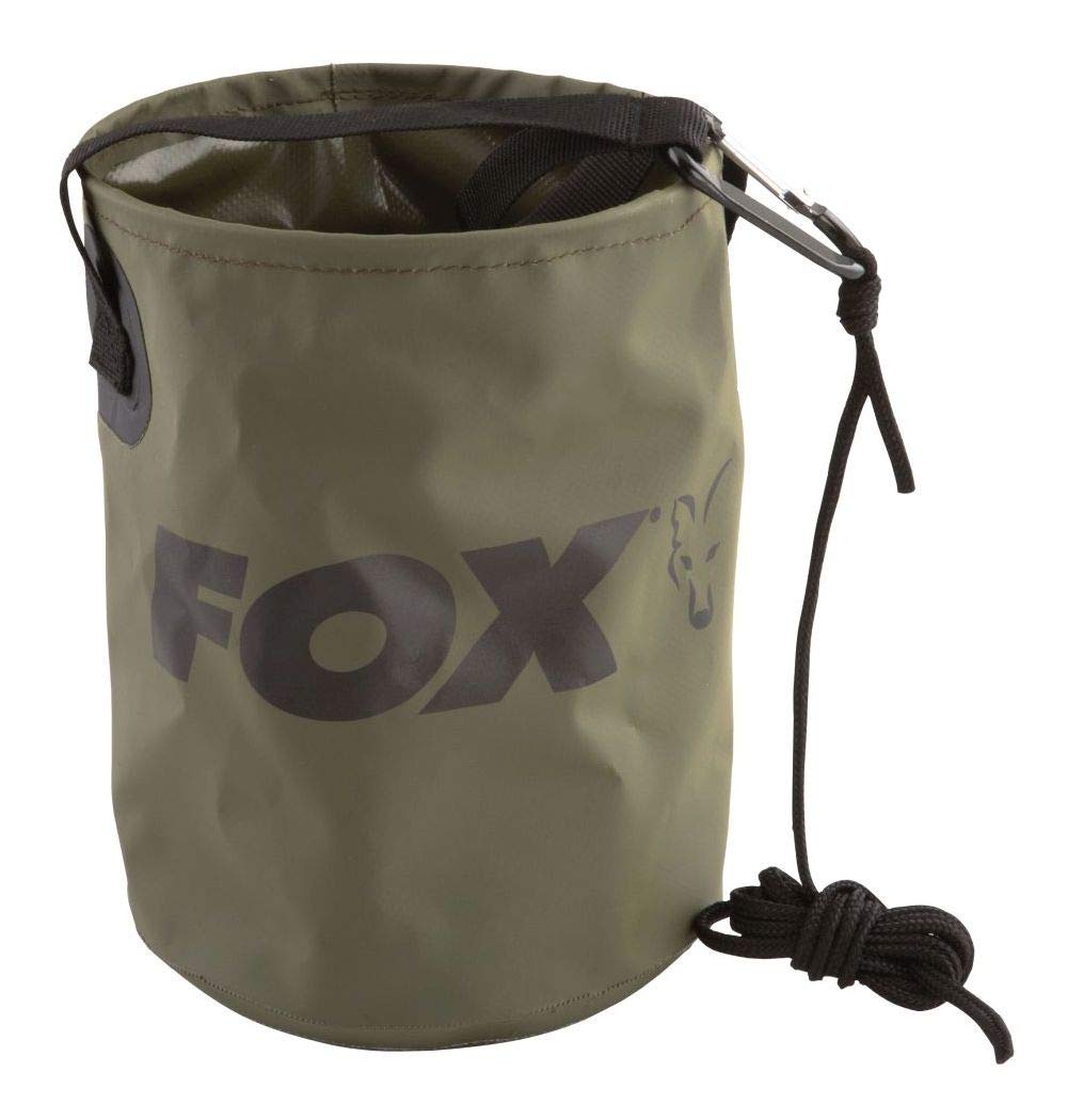Fox Carp Fishing NEW Collapsible Water Bucket including Drop Cord and Clip