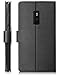 OnePlus 2 Leather Wallet Case - VENA [vSuit] Draw Bench PU Leather Wallet Flip Cover with Stand and Card Slots for OnePlus Two - Black