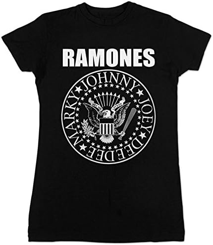 Juniors: Ramones- Black Seal Juniors (Slim) T-Shirt Size M