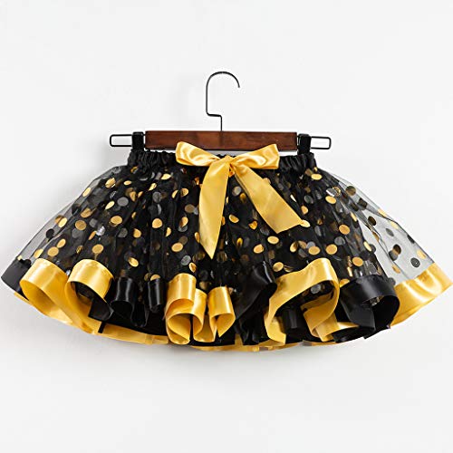 image for MIS1950s Kids Girls Dot Print Skirts Toddler Baby Tutu Party Dance Bal