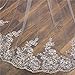 U-Hotmi Wedding Veil Cathedral Bridal Veil for Women Lace Sequins 1 Tier Long Wedding Bridal Veil, White
