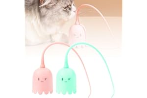 Eadwe Indoor Cat Toys, 2024 Most High-Tech Electric Cat Toy, Interactive Cat Toy Cat Wand Toy for Indoor Cats, Rechargeable Automatic Cat Interactive Toy for Bored Indoor Adult Cats (Green+Pink)
