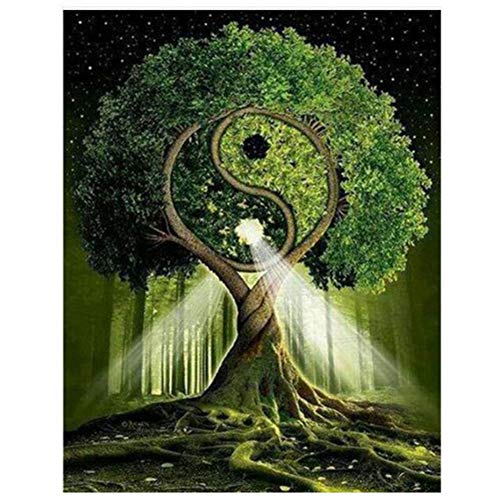 SODIAL Diamond Embroidery Chinese Elements Yin and Yang 5d Diamond Painting