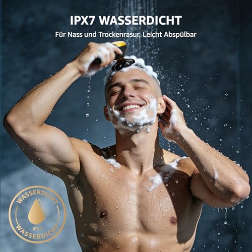 Bald Razor Men's Electric 7D Head Shaver Bald with 5-in-1 Care Set, LED Display, Rechargeable, Flexible 360 Degree Shaving Head, IPX6 Waterproof, 9200 rpm