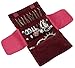 WODISON Luxury Portable Velvet Travel Jewelry Roll up Organizer Bag Case