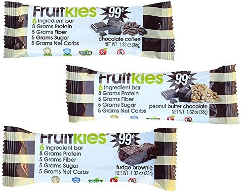 Chocolate Protein Bar Variety Pack, 7 Fudge Brownie, 7 Chocolate Coffee, 7 Peanut Butter Chocolate Bars, Vegan, Dairy Free, Gluten Free, Kosher, 1.32-Ounce 21 Bars per Box
