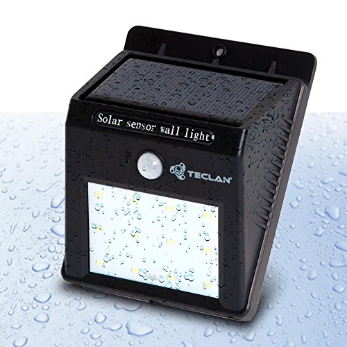Solar Motion Sensor Light, Teclan 12 LED Waterproof Powered Security Light for Outdoor,Garden, Patio, Deck, Yard, Fence, Driveway, Home