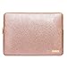 Laptop Sleeve Case Bag 13inch- Waterproof Glitter PU Leather Protective Cases Cover Compatible 13.3 Inch MacBook Air Pro Retina /Surface Laptop, Rose Gold