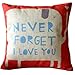 NYKKOLA Animal Style Cartoon Red Elephant Pass Love Letters Sofa Simple Home Design Case Decor Cushion Square Throw Pillow Covers, 18x18 inch,