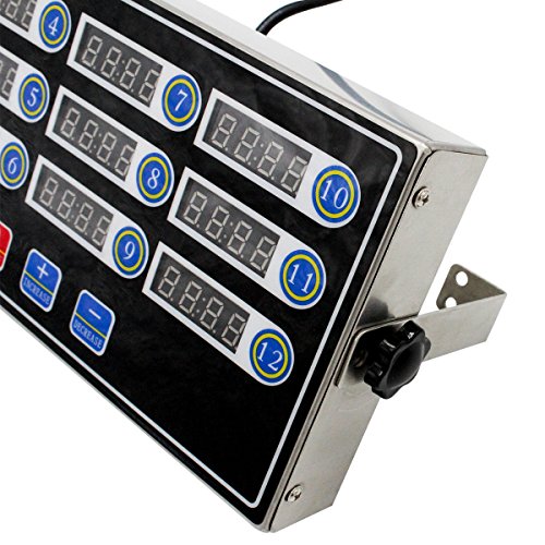 Zz Pro home 12 Channels Digital Kitchen Timer Reminder Burger Cooking Timming Loud Alarm Stainless Steel LED Display For Commercial Restaurant