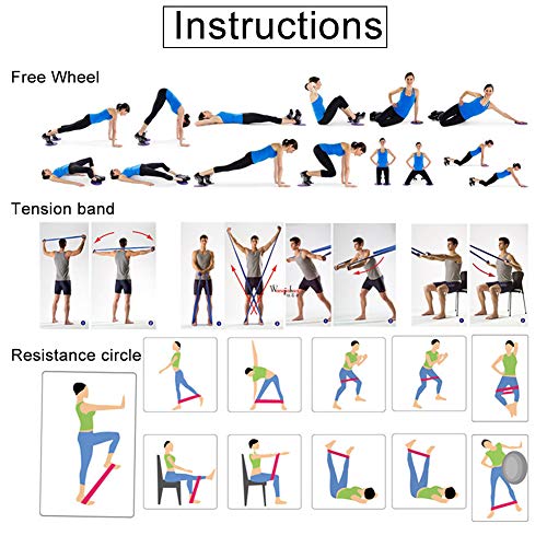 1-Set-Resistance-Bands-Tension-Band-and-Core-Sliders-Fitness-Kit-for-Smooth-Sliding-on-Carpet-and-Hardwood-Exercise-Equipment-Workout-Legs-Home-Fitness-Equipment-Black