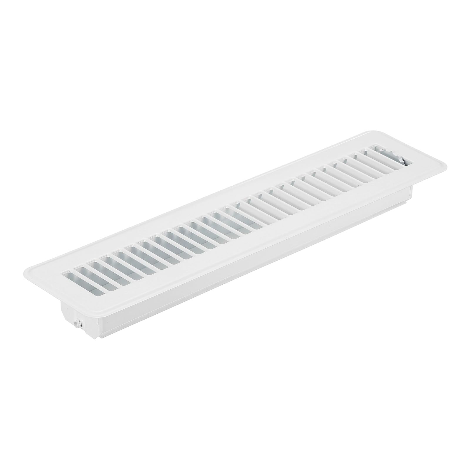 PATIKIL 14 x 2 Inch Floor Register, 1pcs Heavy Duty Air Vent Cover Steel Adjustable Decor Vents Easy Adjust Floor Grates for Sidewall Home Office, White