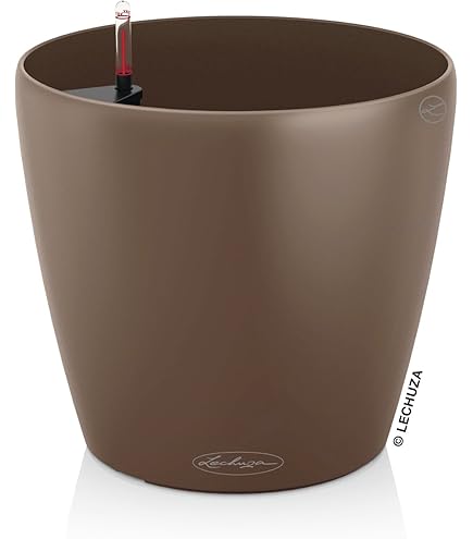 Vaso Lechuza Canto Stone 14 - Con Sistema Irrigazione Automatica, Beige Sabbia - Foto 6
