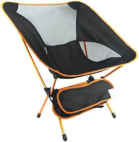 Ashviee Easy Chair, Ultralight Portable Folding Camping Chair, Super Lightweight for Outdoor Activities (Orange)