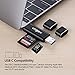 VOGEK SD Card Reader, 3-in-1 USB 3.0/USB C/Micro USB Card Reader - SD, Micro SD, SDXC, SDHC, Micro SDHC, Micro SDXC Memory Card Reader for MacBook PC Tablets Smartphones with OTG Function, Black