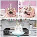 7 Pcs DIY Unicorn Silicone Mold with Unicorn Horn Ears and Eyelash Mould for Cake Fondant Chocolates Cupcake Toppers
