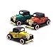 LW Vintage Cars Retro Style 1:32 Hard Top Vintage Cars Scale Diecast Car Model Collection Light&Sound (Yellow)