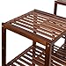 Barton Bamboo (9) Shelf Tier Plant Stand Shelf Flower Pots Holder Display Rack Utility Bathroom Rack Organizer Storage Rack Shelving, Antiquethumb 4