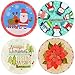 Round Plastic Printed Resuable Christmas Food Storage Containers with Lids, 9