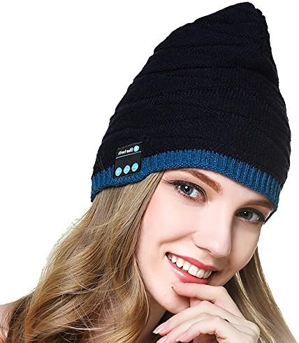 ZGuue Xmas Warm Beanie Knitted Music Hat For Indoor/Outdoor Use and Christmas Gift (Blue)