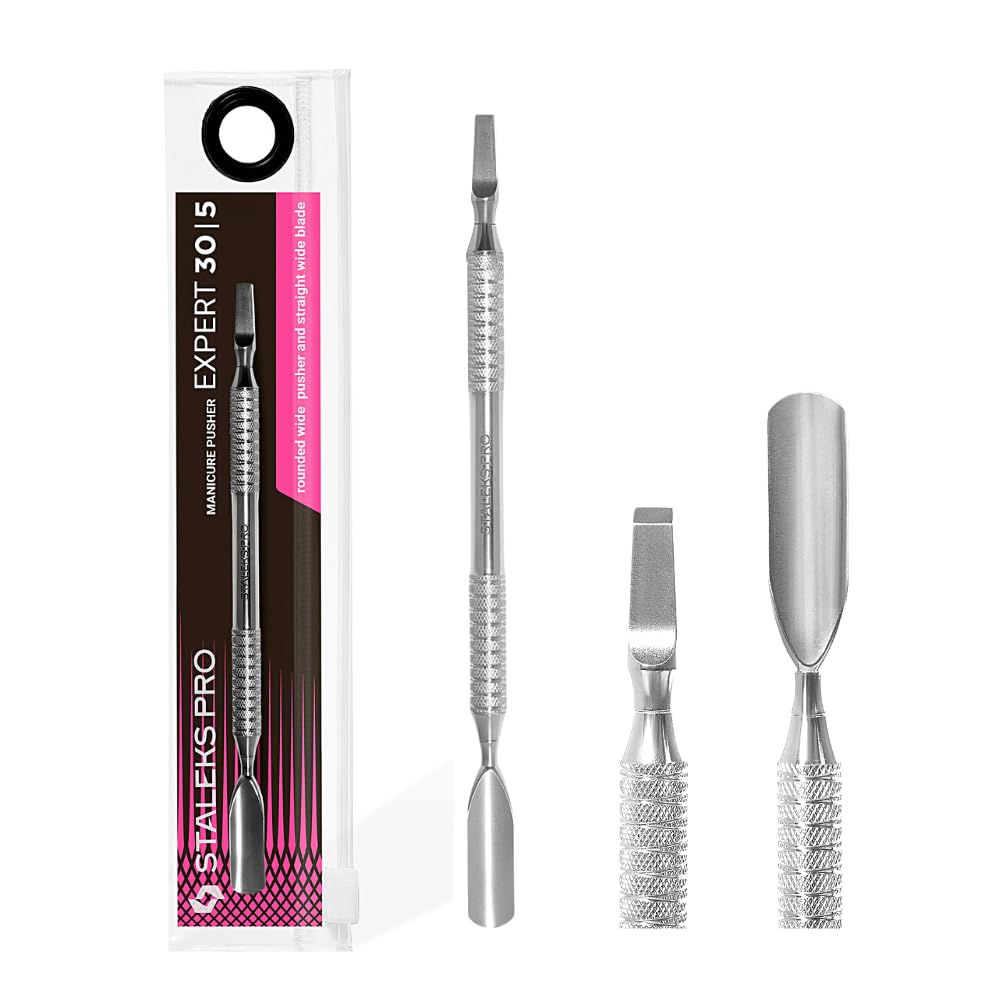 STALEKS PRO by Natury Nails Cuticle Pusher Manicure Pedicure Stainless Steel Expert 30/5