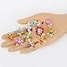 IPINK 12 Pcs Wholesale Lots Brooches Flower Floriated Brooch Pins Mixed Colors Design