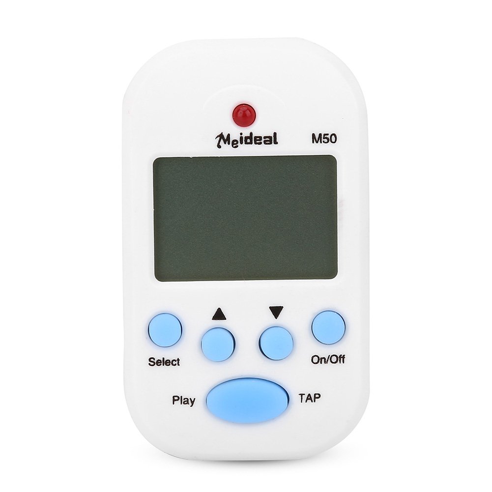 Mini Digital Metronome replacement for Guitar LCD Digital Beat Tap M50 Tempo Metronome Clip Musical Instruments Black, White, Blue, Yellow, Red(Pink)