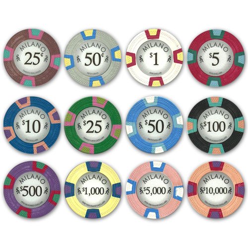 Milano Claysmith 10gm Premium 1000 Chip Clay Poker Set W/aluminum Case - Choose Chips
