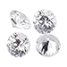 Pandahall 50pcs Clear Grade A Rivoli Xilion Diamond Shaped Cubic Zirconia Cabochons Chaton Rhinestone DIY Embellishment Faceted 4x2.5mm