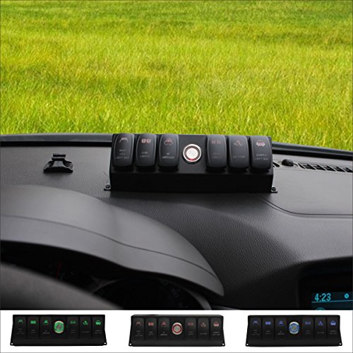 Voswitch Universal 6-Switch Pod/Panel in Red Backlight with Control and Relay Box Fits Truck,UTV, Jeep and Boat(Comes with 12 Switch Covers) - Thumbnail 5