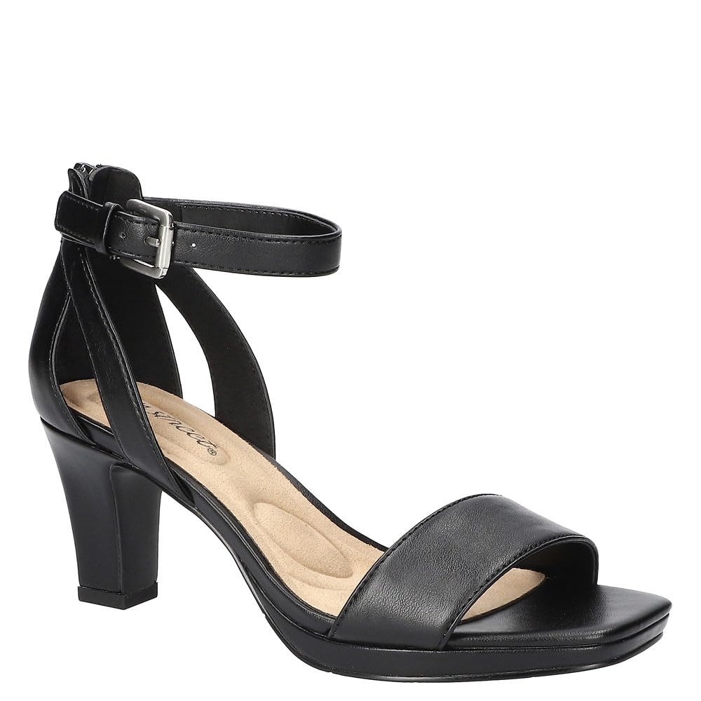 Easy Street Women’s Ro Heeled Sandal, Black, 11 Wide