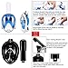 Naedw Full Face Snorkel Mask 180° Panoramic View Diving Scuba Mask Easy breath with Anti-Fog and Anti-Leak with Adjustable Head Straps Design for Adults,Youth,kids (White/Blue, Large)